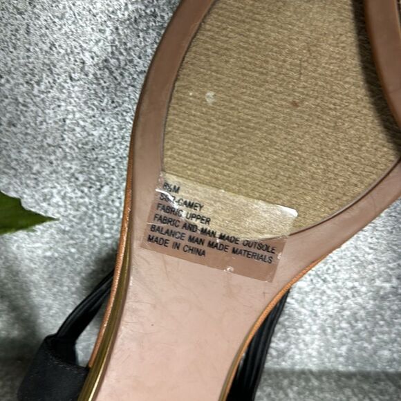 Sugar Black Boho Hippie Thong Sandals Shoes Size 8.5 - Picture 6 of 6